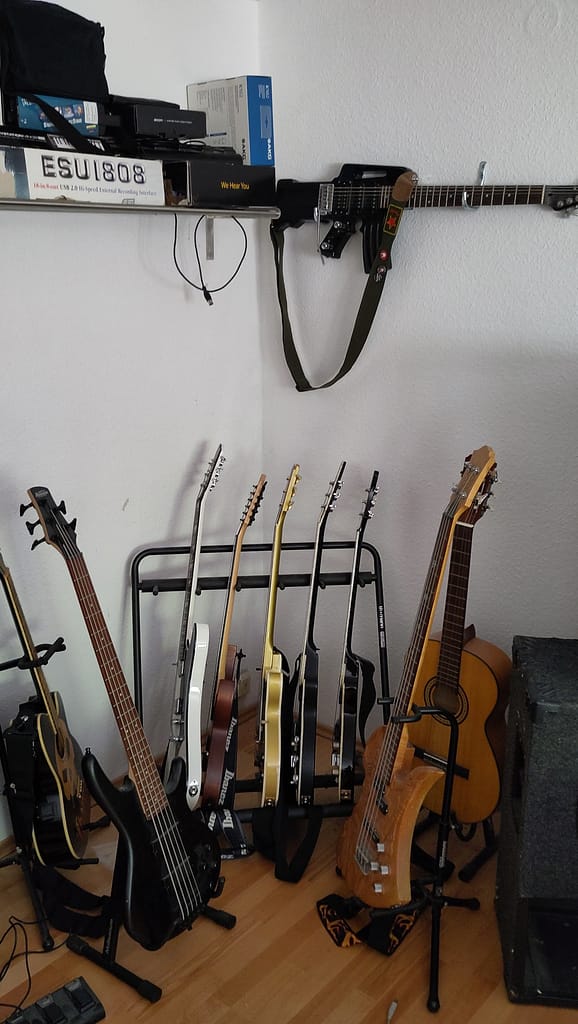 Übersicht der verfügbaren Gitarren